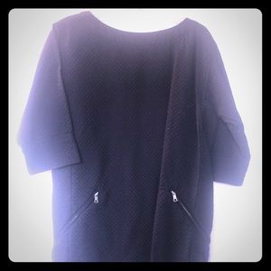 Navy waffle weave dress